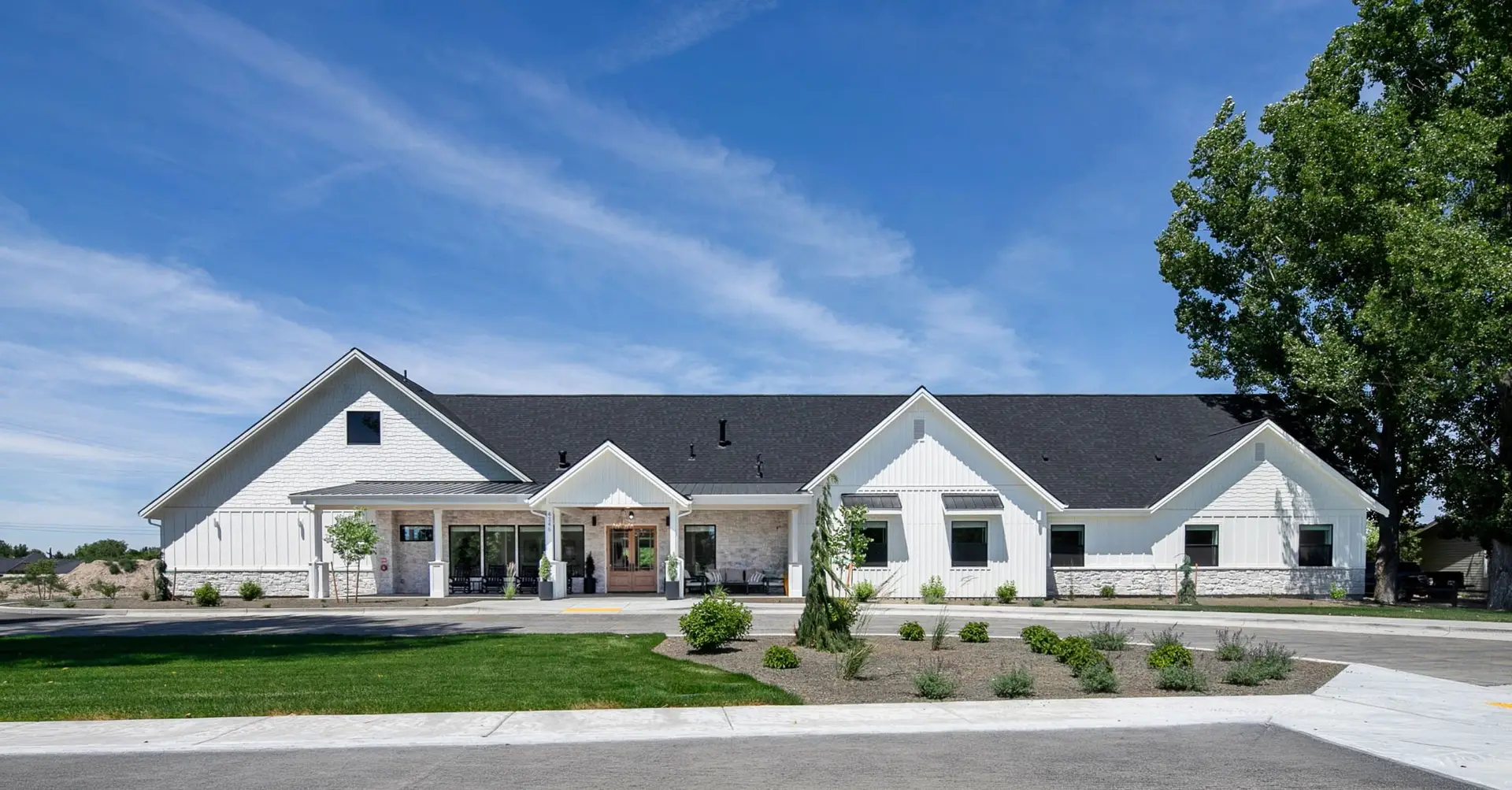 Exterior of The Ponderosa Estate in Eagle, Idaho, where a dedicated memory care residence is planned as the next building